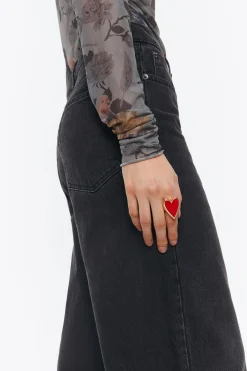 Cheap BIMBA Y LOLA Anillo Corazon Rojo