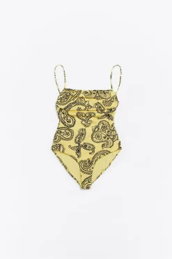 Discount BIMBA Y LOLA Banador Paisley Amarillo