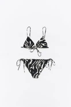 Store BIMBA Y LOLA Bikini Triangulo Tiger Liquid Negro