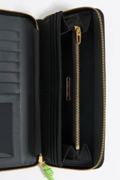 Best Sale BIMBA Y LOLA Billetera Horizontal Con Cremallera Nylon Negra