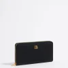 Outlet BIMBA Y LOLA Billetera Horizontal Cremallera Nylon Negra