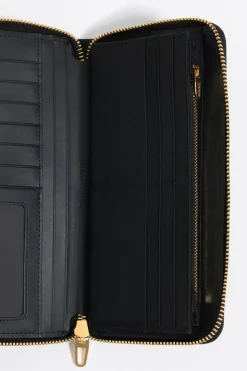 Outlet BIMBA Y LOLA Billetera Horizontal Cremallera Nylon Negra