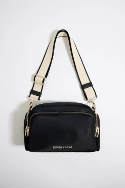 New BIMBA Y LOLA Bolso Bandolera Mediano Nylon Negro