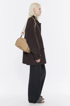 Outlet BIMBA Y LOLA Bolso Bandolera Mediano Nylon Tostado