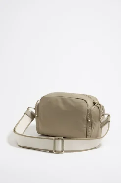 Outlet BIMBA Y LOLA Bolso Bandolera Mediano Nylon Caqui Claro