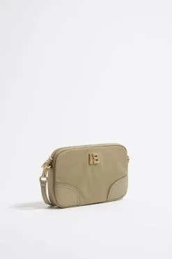 Clearance BIMBA Y LOLA Bolso Bandolera Mini Nylon Caqui Claro