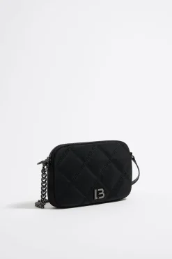 Shop BIMBA Y LOLA Bolso Bandolera Mini Nylon Negro