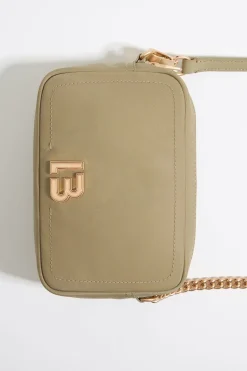 Best Sale BIMBA Y LOLA Bolso Bandolera Mini Nylon Caqui Claro