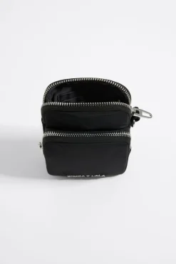 New BIMBA Y LOLA Bolso Bandolera Mini Nylon Negro
