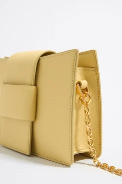 Hot BIMBA Y LOLA Bolso Bandolera Mini Piel Amarillo Topacio