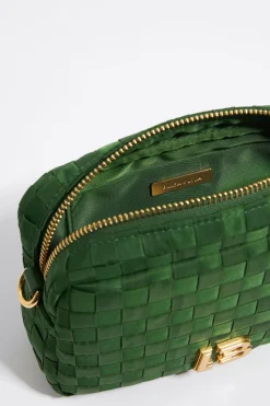 Shop BIMBA Y LOLA Bolso Bandolera Pequeno Nylon Trenzado Negro