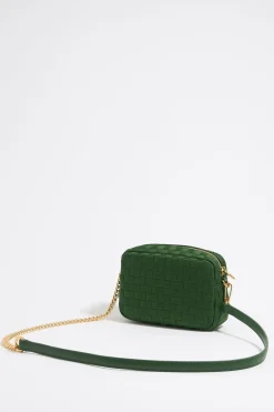 Shop BIMBA Y LOLA Bolso Bandolera Pequeno Nylon Trenzado Negro