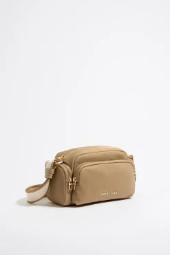 New BIMBA Y LOLA Bolso Bandolera Pequeno Nylon Tostado