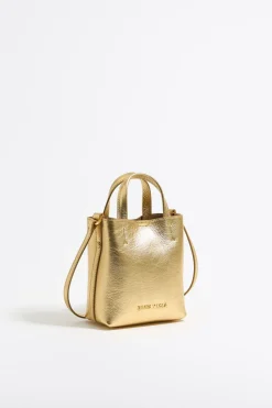New BIMBA Y LOLA Bolso Chihuahua Mini Piel Oro