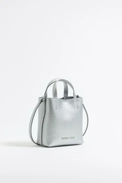Flash Sale BIMBA Y LOLA Bolso Chihuahua Mini Piel Plata