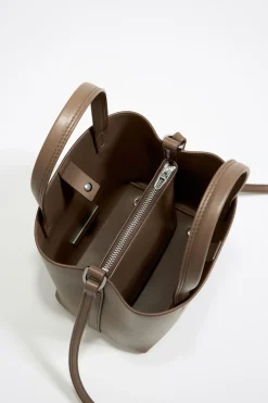 Fashion BIMBA Y LOLA Bolso Chihuahua Pequeno Piel Topo Oscuro