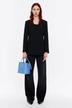 New BIMBA Y LOLA Bolso Chihuahua Pequeno Piel Azul