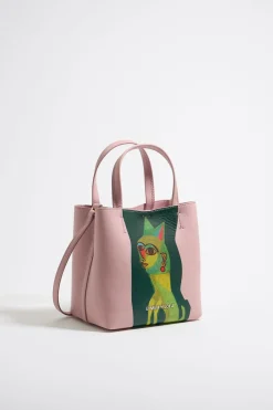 Fashion BIMBA Y LOLA Bolso Chihuahua X Ana Leovy Pequeno Piel Rosa Pastel