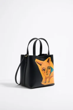 Store BIMBA Y LOLA Bolso Chihuahua X Ana Leovy Pequeno Piel Negro
