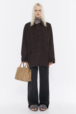 Flash Sale BIMBA Y LOLA Bolso De Mano Mediano Nylon Tostado