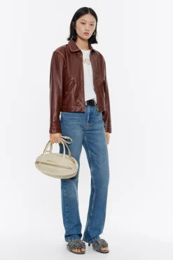 Sale BIMBA Y LOLA Bolso De Mano Pelota Grande Piel Hueso