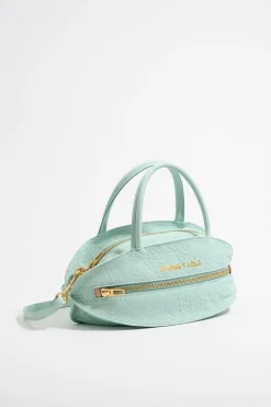 Cheap BIMBA Y LOLA Bolso De Mano Pelota Grande Piel Azul Hielo