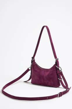 Online BIMBA Y LOLA Bolso Hobo Pocket Mini Piel Swarovski Berenjena