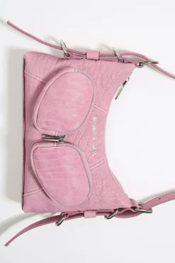 New BIMBA Y LOLA Bolso Hobo Pocket Mini Piel Rosa