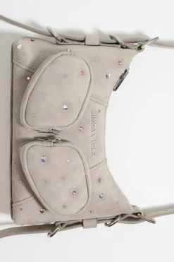 Cheap BIMBA Y LOLA Bolso Hobo Pocket Mini Piel Swarovski Piedra