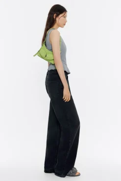 Outlet BIMBA Y LOLA Bolso Hobo Pocket Mini Piel Swarovski Pistacho