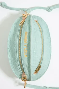 Fashion BIMBA Y LOLA Bolso Pelota Pequeno Piel Azul Hielo