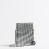 Outlet BIMBA Y LOLA Bolso Plano Mini Malla Metalica Plata