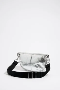 Fashion BIMBA Y LOLA Bolso Rinonera Pocket Pequeno Piel Plateado