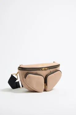 New BIMBA Y LOLA Bolso Rinonera Pocket Pequeno Piel Camel