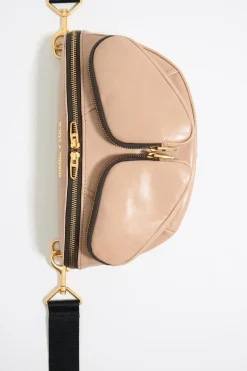 New BIMBA Y LOLA Bolso Rinonera Pocket Pequeno Piel Camel