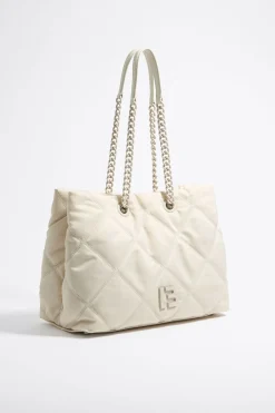 Store BIMBA Y LOLA Bolso Shopper Grande Nylon Acolchado Piedra