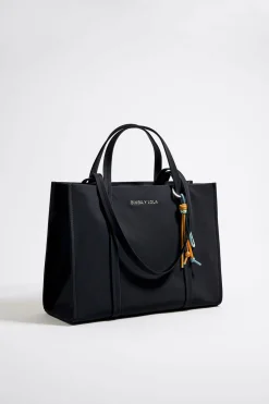New BIMBA Y LOLA Bolso Shopper Grande Nylon Negro