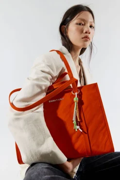 New BIMBA Y LOLA Bolso Shopper Grande Nylon Coral