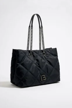 Sale BIMBA Y LOLA Bolso Shopper Grande Nylon Acolchado Negro
