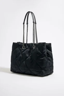 Sale BIMBA Y LOLA Bolso Shopper Grande Nylon Acolchado Negro