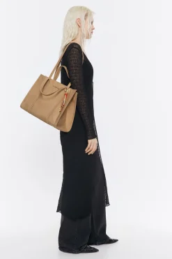 Fashion BIMBA Y LOLA Bolso Shopper Grande Nylon Tostado