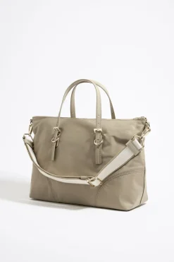 Discount BIMBA Y LOLA Bolso Shopper Grande Nylon Caqui Claro
