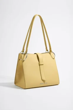 Sale BIMBA Y LOLA Bolso Shopper Grande Piel Amarillo Topacio