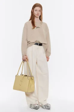 Sale BIMBA Y LOLA Bolso Shopper Grande Piel Amarillo Topacio