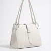 Best Sale BIMBA Y LOLA Bolso Shopper Grande Piel Blanco Roto