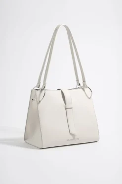 Best Sale BIMBA Y LOLA Bolso Shopper Grande Piel Blanco Roto