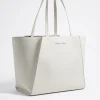 Outlet BIMBA Y LOLA Bolso Shopper Grande Piel Blanco Roto