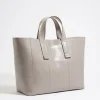 Flash Sale BIMBA Y LOLA Bolso Shopper Grande Piel Gris Verdoso