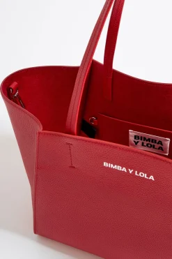 Online BIMBA Y LOLA Bolso Shopper Grande Piel Rojo