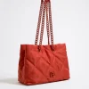 Store BIMBA Y LOLA Bolso Shopper Mediano Nylon Acolchado Coral